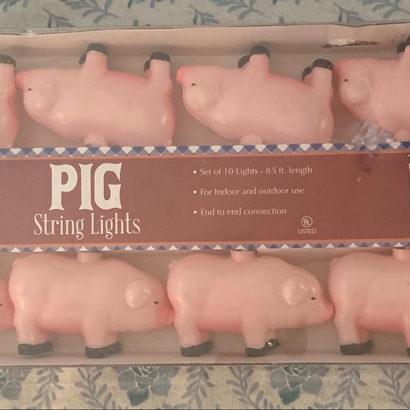 NEW Pig String Lights
Set of 10 Lights
8.5 Feet Length
Indoor or Outdoor Use - Picture 1 of 1
